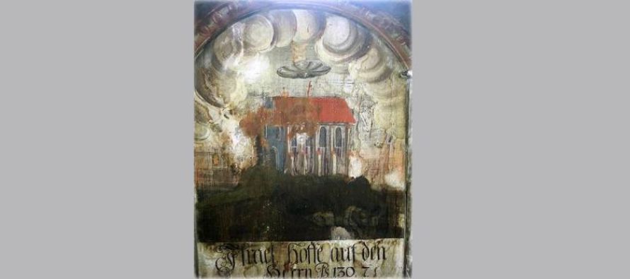 Na staré nástěnné malbě v Rumunsku objeveno možná UFO