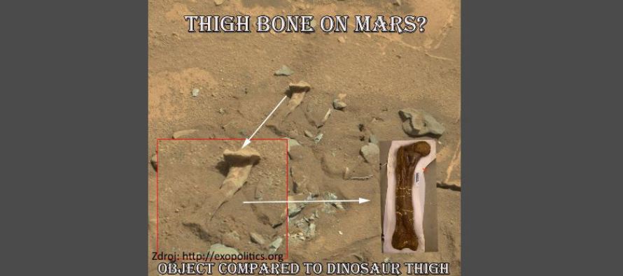 Vozítko na Marsu vyfotilo stehenní kost