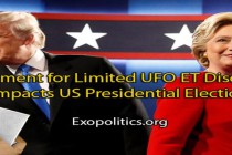 Dohoda o omezeném odhalení UFO a ET dopadá na prezidentské volby v USA