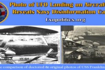 Foto přistání UFO na letadlové lodi – odhalení dezinformační kampaně námořnictva – nekalé informační hry s fotografiemi