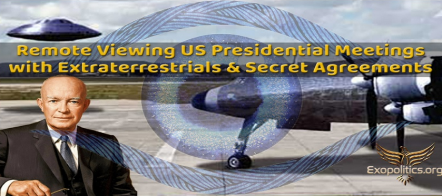 Dálkové nazírání setkání prezidentů USA s mimozemšťany. Uzavřené tajné dohody